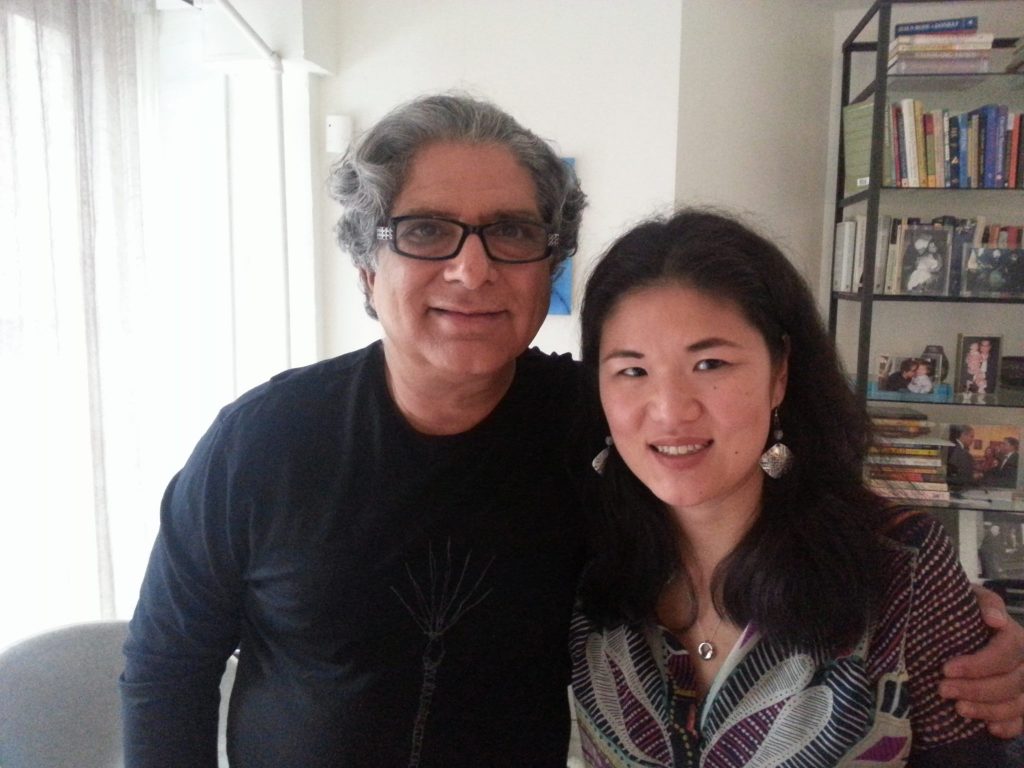 Kristin Meekhof with Deepak Chopra, MD, FACP, January 2014, the first time met him.