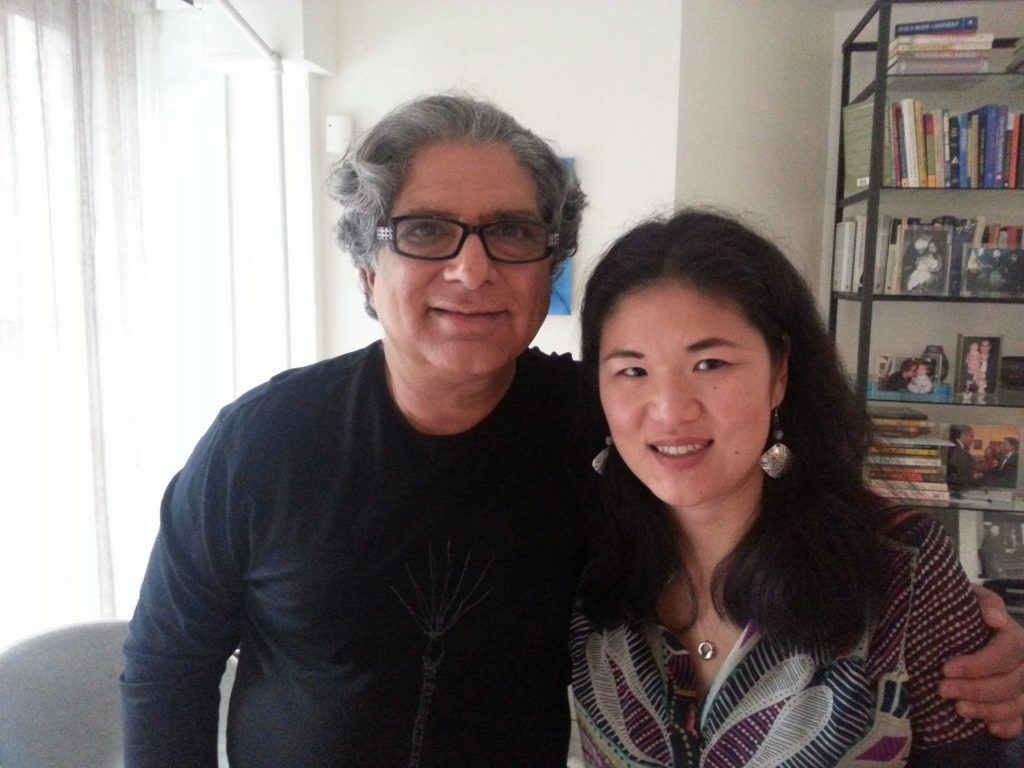 Kristin Meekhof with Deepak Chopra, MD, FACP, January 2014, the first time met him. 